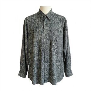 Riscatto Vintage Woven Knit Look Men's Disco Shirt Euro Fabric Size M